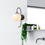 Opviq Jewel - 10555 Aplique de Pared Negro y Crema